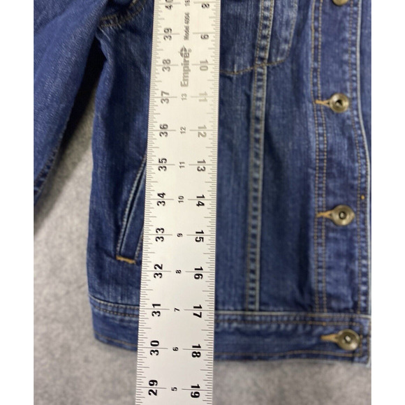 Lauren Jeans Co. Premium Jean Jacket Womens Small Petite Blue 100% Cotton - Picture 4 of 12